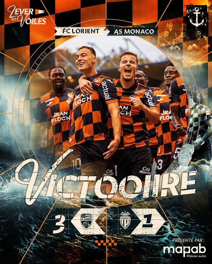 洛里昂上赛季至今联赛主场17胜,与巴黎并列法甲、法乙同期最多